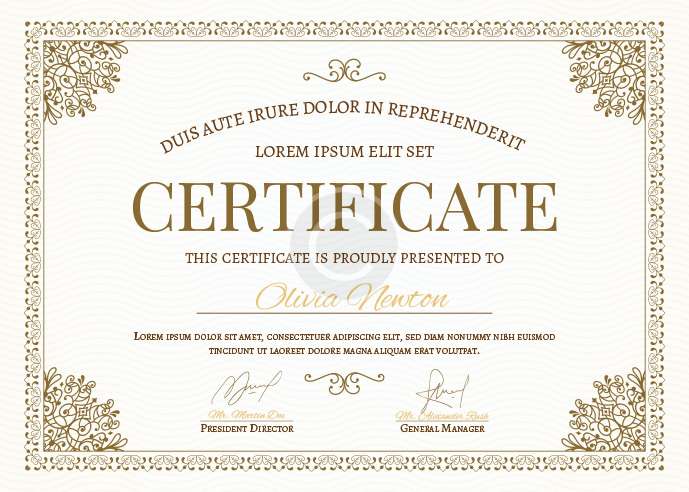 certificate
